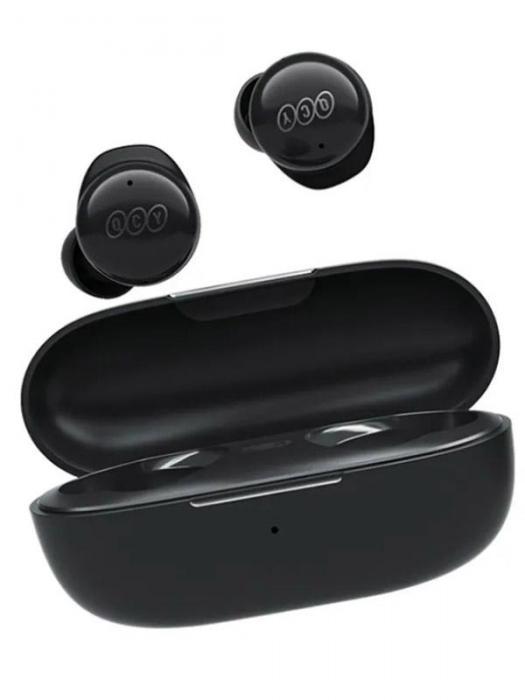 Беспроводные TWS наушники QCY T17 BH21Q17A сенсорные блютуз черные вкладыши игровые с микрофоном для телефона - фото 1 - id-p220923772