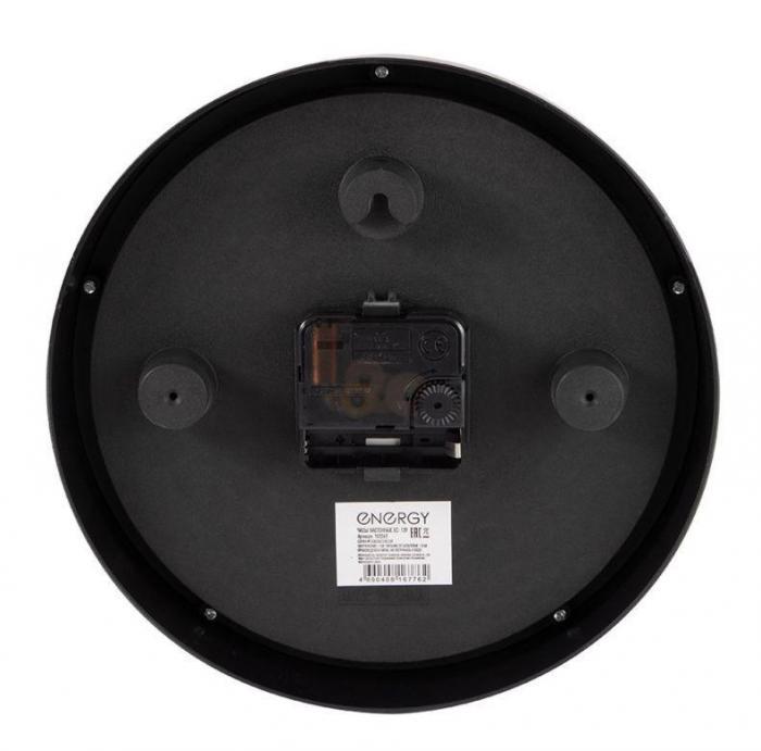 Настенные кварцевые стрелочные интерьерные круглые часы для дома ENERGY ЕС-139 черные - фото 3 - id-p220800069