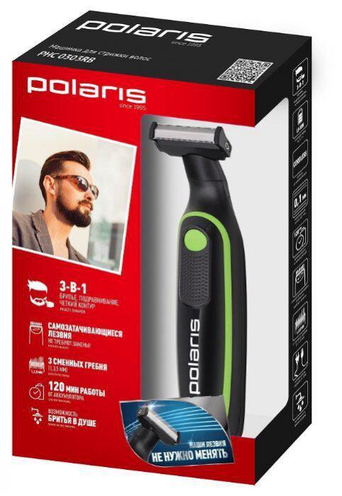 Беспроводная аккумуляторная машинка для стрижки волос POLARIS PHC-0303RB триммер для бритья бороды мужчин - фото 5 - id-p220957786