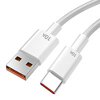 Зарядный USB дата-кабель Type-C для сверхбыстрой зарядки, 10A, 1 метр, белый