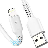 Зарядный USB дата-кабель Lightning для сверхбыстрой зарядки, 5A, 1 метр, белый