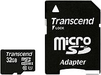 Карта памяти Transcend microSDHC Class 10 UHS-I 32GB + адаптер (TS32GUSDU1)