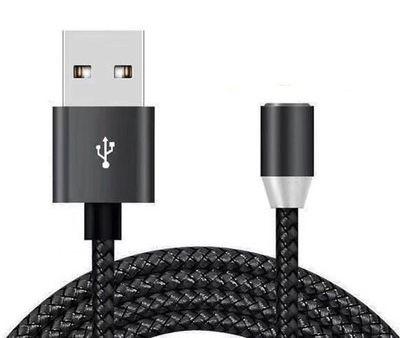 Зарядный магнитный USB кабель, 2.1А, 1м, черный - фото 2 - id-p220975740