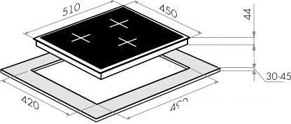 Варочная панель MAUNFELD EVI.453-BK, фото 2