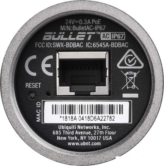Точка доступа Ubiquiti Bullet AC IP67 BulletAC-IP67 - фото 3 - id-p220932215