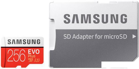 Карта памяти Samsung EVO Plus microSDXC 256GB + адаптер, фото 2