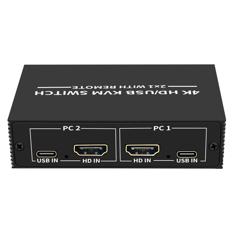 Адаптер - 2-х портовый KVM-переключатель HDMI 4K USB2.0/USB-C, черный - фото 4 - id-p220975785