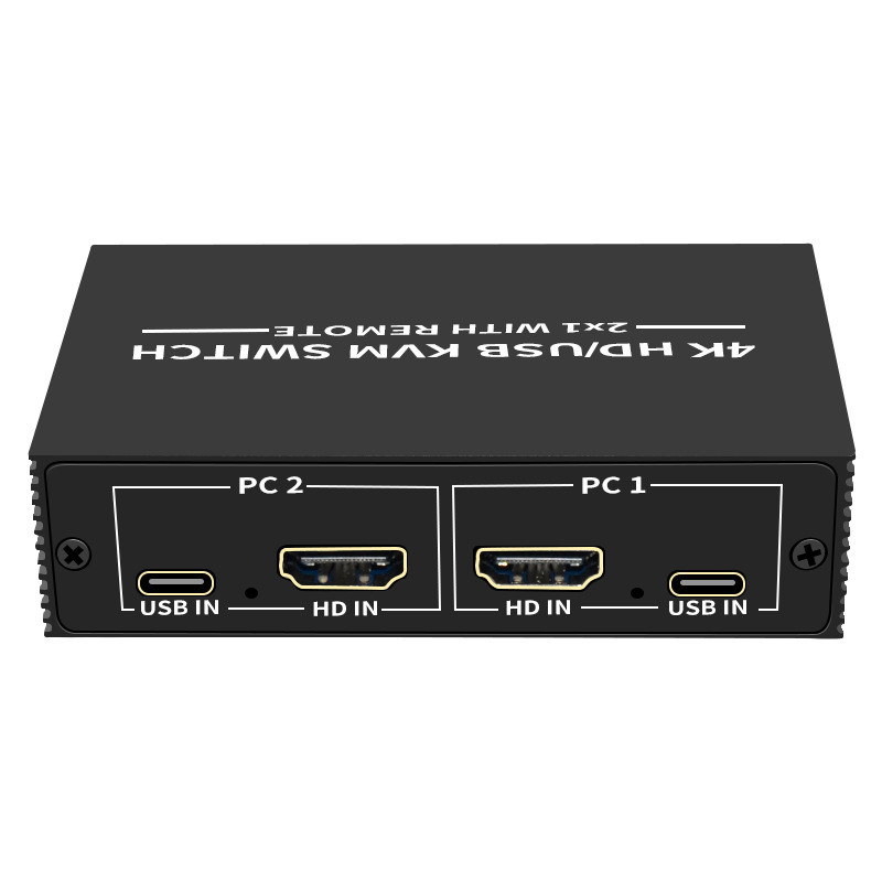 Адаптер - 2-х портовый KVM-переключатель HDMI 4K USB2.0/USB-C, черный - фото 4 - id-p220975789