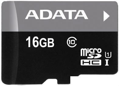 Карта памяти A-Data Premier microSDHC UHS-I U1 (10 Class) 16 Gb (AUSDH16GUICL10-RA1)