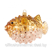 Украшение елочное "Puffer Fish", 10 см, стекло, разноцветный