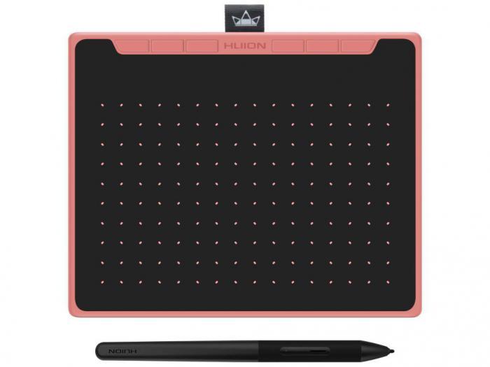 Графический планшет для компьютера Huion RTS-300 розовый с экраном электронный со стилусом для рисования - фото 1 - id-p220956660