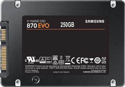 SSD накопитель Samsung 870 EVO MZ-77E250B/KR 250ГБ, 2.5", SATA III, SATA - фото 2 - id-p220210519