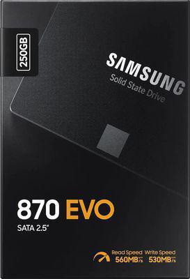 SSD накопитель Samsung 870 EVO MZ-77E250B/KR 250ГБ, 2.5", SATA III, SATA - фото 6 - id-p220210519