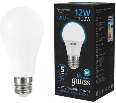 Упаковка ламп LED GAUSS E27, груша, 12Вт, 102502312, 10 шт. - фото 1 - id-p220449975