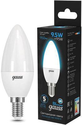 Упаковка ламп LED GAUSS E14, свеча, 9.5Вт, 103101310, 10 шт. - фото 1 - id-p220449982