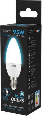 Упаковка ламп LED GAUSS E14, свеча, 9.5Вт, 103101310, 10 шт. - фото 3 - id-p220449982