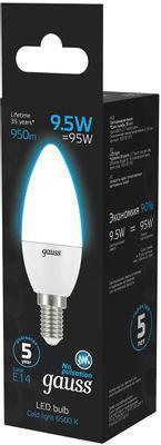 Упаковка ламп LED GAUSS E14, свеча, 9.5Вт, 103101310, 10 шт. - фото 4 - id-p220449982
