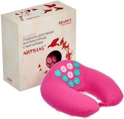 Массажная подушка для шеи BRADEX KZ 0867, розовый, бирюзовый - фото 3 - id-p220451606