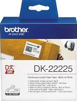 Картридж BROTHER DK22225, 38мм, черный шрифт, белый фон, 30.5м ( DK22225