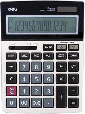 Калькулятор Deli E1672C, 14-разрядный, серебристый - фото 1 - id-p220589487