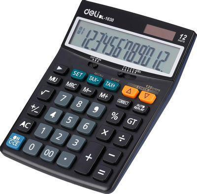 Калькулятор Deli Core, E1630, 12-разрядный, черный - фото 2 - id-p220589488