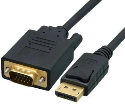 Кабель-переходник видео PREMIER 6-932, DisplayPort (m) - VGA (m) , 5м, GOLD, черный [6-932 5.0] - фото 1 - id-p220589501