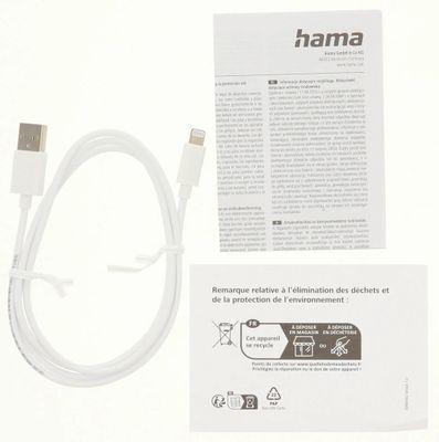 Кабель HAMA H-201579, Lightning (m) - USB (m), 1м, MFI, 2.4A, белый [00201579] - фото 3 - id-p220589557