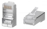 Коннектор WRline (WR-8P8C-5E-SH) FTP кат.5E RJ45 прозрачный (упак.:100шт)