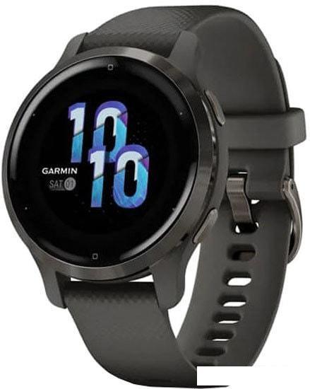 Умные часы Garmin Venu 2S (сланцевая нержавеющая сталь/черный) - фото 1 - id-p220709941
