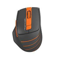 Мышь A4TECH Fstyler FG30S, оптическая, беспроводная, USB, серый и оранжевый [fg30s orange]