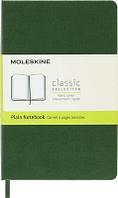 Блокнот MOLESKINE Classic, 192стр, без разлиновки, твердая обложка, зеленый [qp012k15]