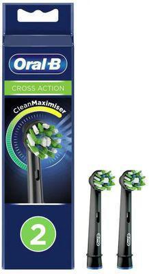 Насадка для зубных щеток Oral-B CrossAction CleanMaximiser, 2 шт [cleanmaximiser black] - фото 1 - id-p220451230