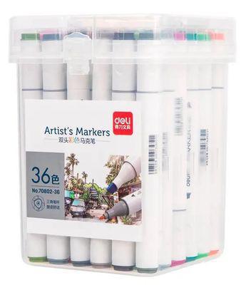 Набор маркеров для скетчинга DELI 70802-36, 36 цвет., двойной пишущий наконечник - фото 1 - id-p220451330