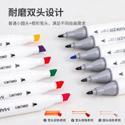 Набор маркеров для скетчинга DELI 70802-36, 36 цвет., двойной пишущий наконечник - фото 3 - id-p220451330