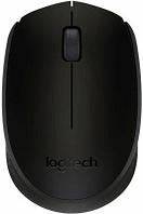 Мышь Logitech B170, оптическая, беспроводная, черный и темно-серый [910-004659]