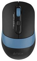 Мышь A4TECH Fstyler FB10C, оптическая, беспроводная, USB, черный и синий [fb10c ash blue]