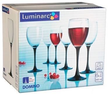 LUMINARC ДОМИНО наб. фужеров для вина 6шт 250мл (H8169) (2) - фото 1 - id-p220956549