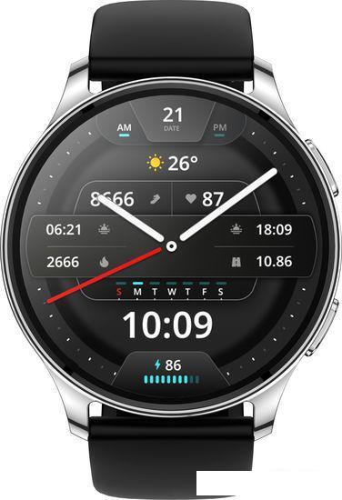 Умные часы Amazfit POP 3R (серебристый, с силиконовым ремешком) - фото 3 - id-p220709529