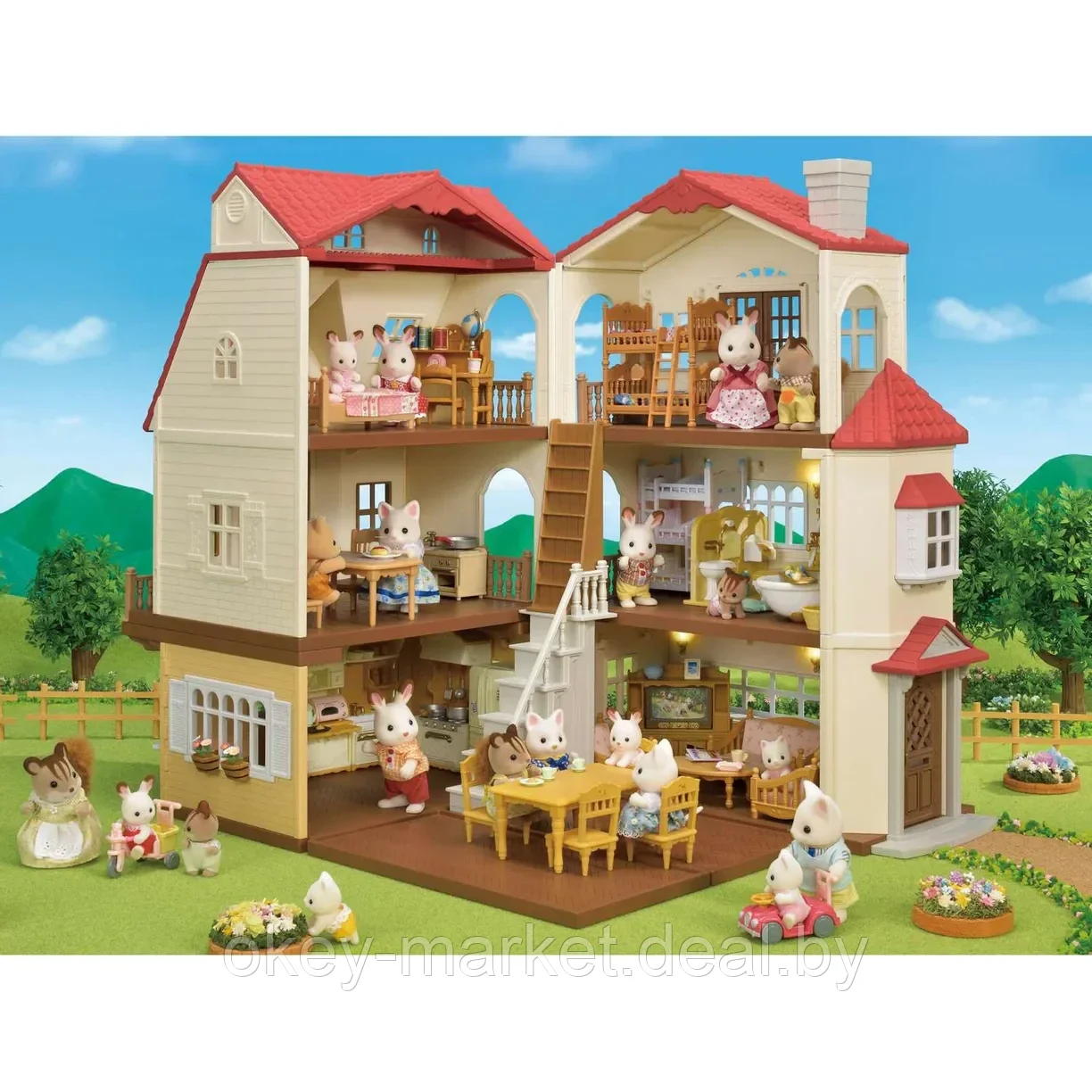 Детский игровой набор Sylvanian Families Большой дом с Шоколадными кроликами 5383 - фото 2 - id-p220980474