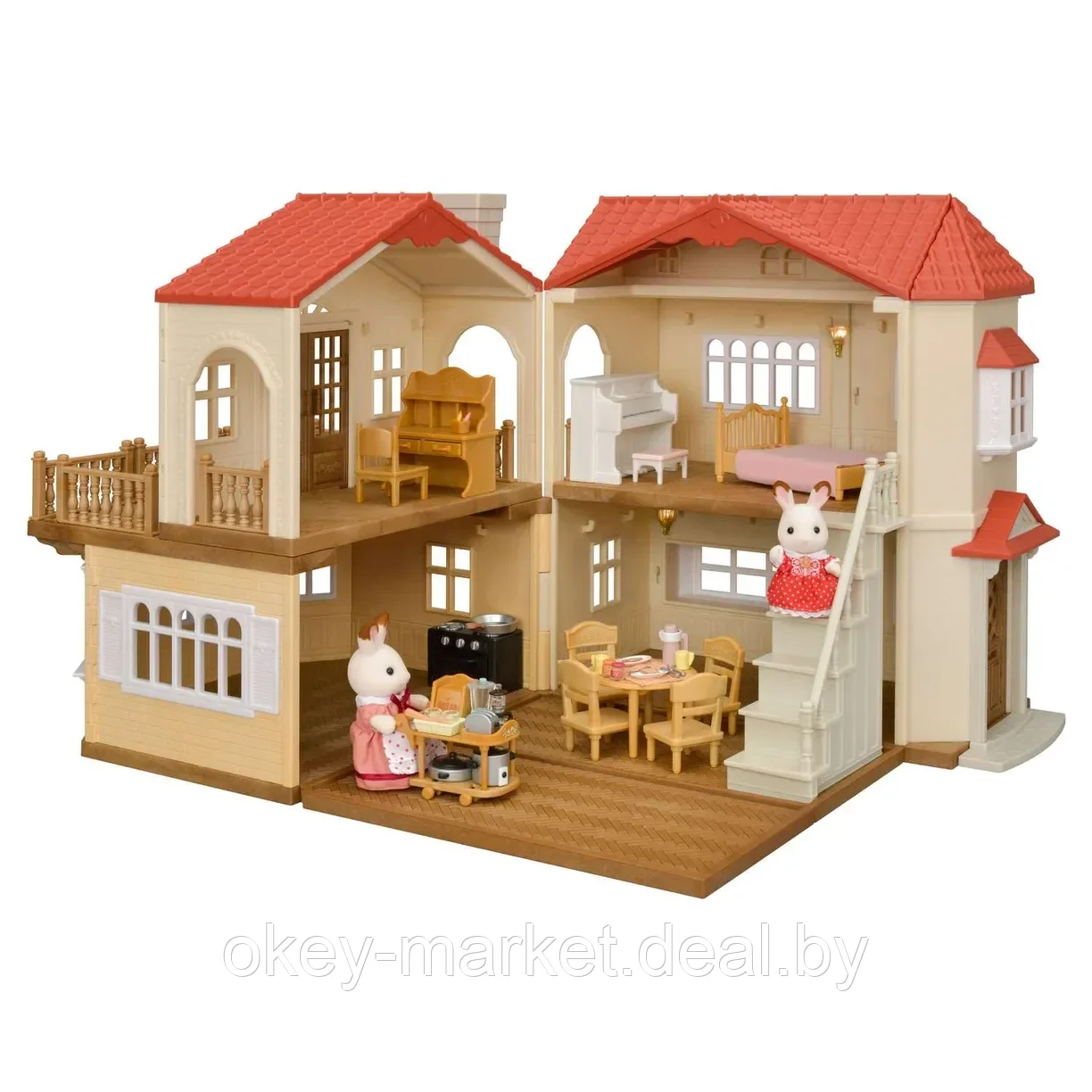 Детский игровой набор Sylvanian Families Большой дом с Шоколадными кроликами 5383 - фото 3 - id-p220980474