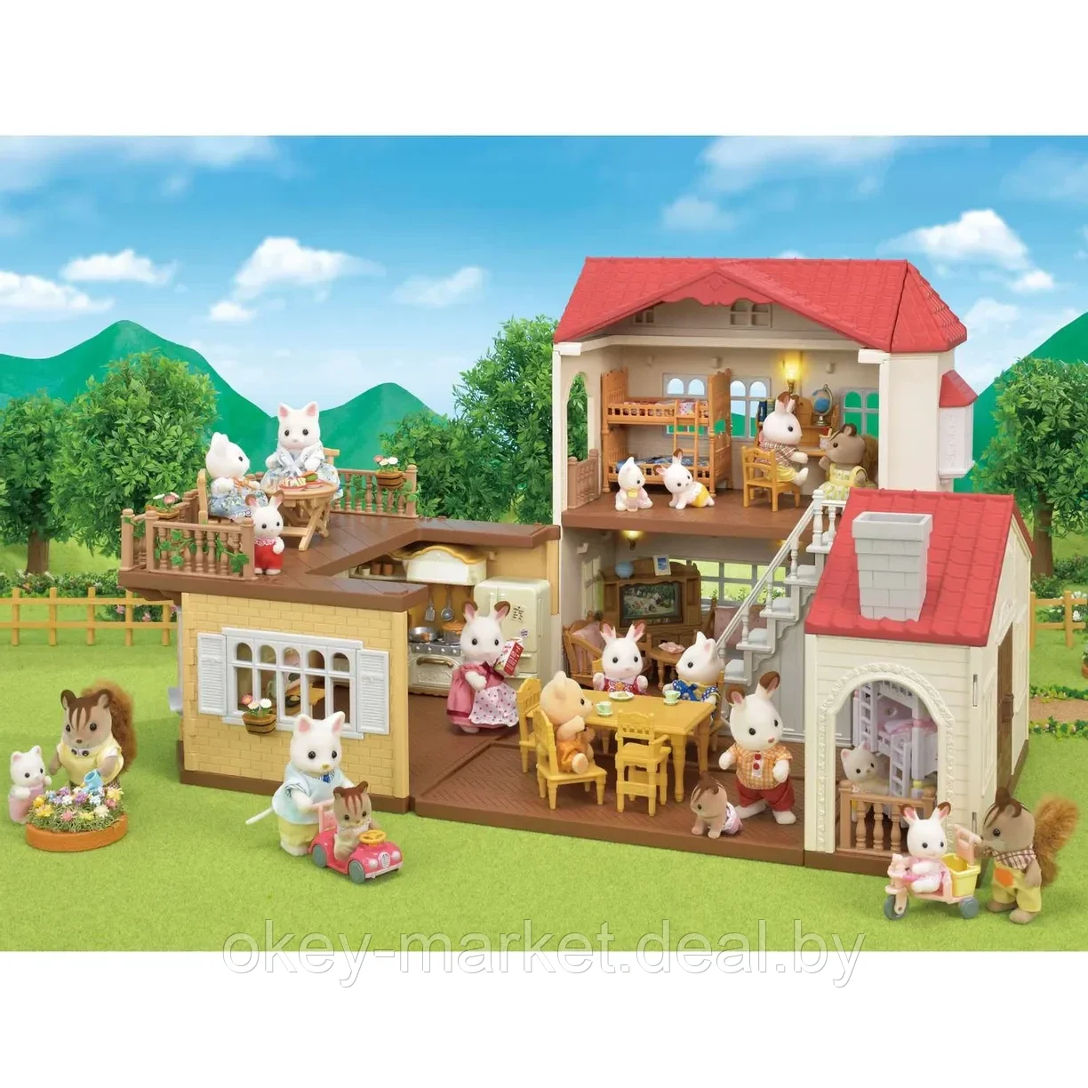 Детский игровой набор Sylvanian Families Большой дом с Шоколадными кроликами 5383 - фото 7 - id-p220980474