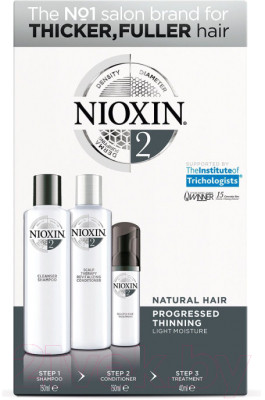 Набор косметики для волос Nioxin Система 2 шампунь 150мл+кондиционер 150мл+маска 40мл - фото 2 - id-p220980353