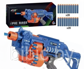 Детский игрушечный автомат бластер G2 пистолет на поролоновых пулях механический, игровое оружие для детей - фото 1 - id-p220982511