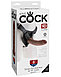 Страпон на виниловых трусиках King Cock Strap on Harness with Cock мулат 20 см, фото 4