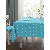 Скатерть Blue polka dot, размер 110х140 см, цвет голубой