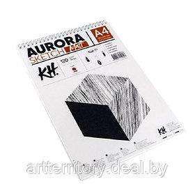 Блок для набросков Aurora Smooth and Matt, А4, 120 г/м2, 15 листов, целлюлоза 100%