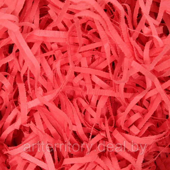 Наполнитель декоративный бумажный Сима-ленд Красный-коралловый, 50 гр - фото 4 - id-p220982789