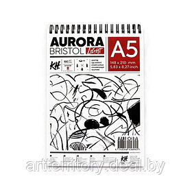 Альбом на спирали Bristol Aurora (портрет), A5, 180г/м2, 15 листов, целлюлоза 100%