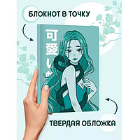 Блокнот Tochkabook Аниме. Эльфийка со змеей, А5, 100 г/м2, 48 листов, точка, твердая обложка