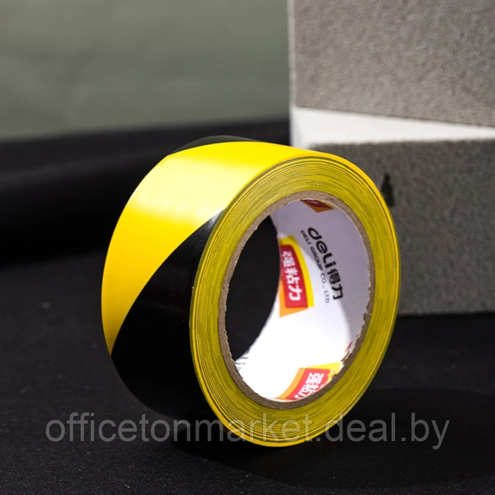 Клейкая лента разметочная Deli "Stick up Strong", 4.8x33 см/м, желто-черный - фото 3 - id-p219675599